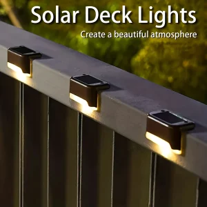 4pcs Solar LED Lights Outdoor Waterproof Solar Step Lamp