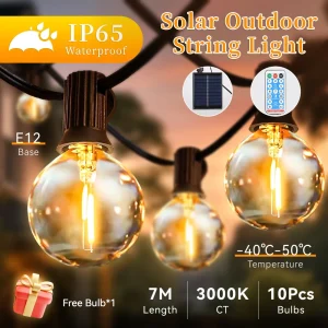 Outdoor Solar Light String Balcony Remote Control