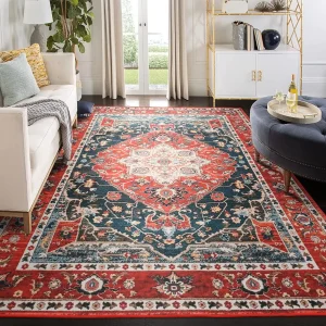 Vintage Bohemian Area Rug for Living Room, Retro Boho Rug