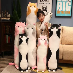 Cute Long Strip Cat Stuffed Body Pillow