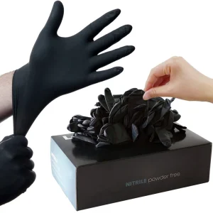 20/50/100PCS Black Nitrile Gloves Disposable Latex Free