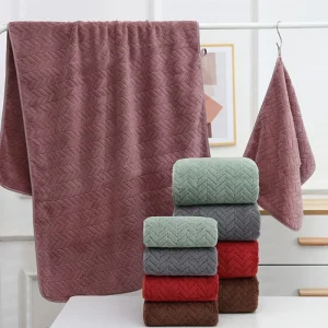 High Quality Thick Coral Velvet Bath Towels