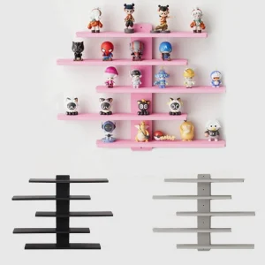 5-Tier Adjustable Wall-Mounted Display Shelf