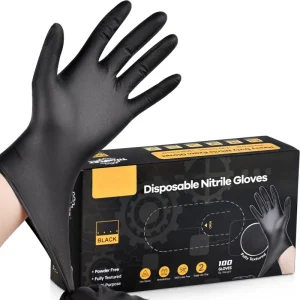 20/50/100PCS Black Nitrile Gloves Disposable Household Cleaning Gloves Large