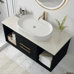 40" Modern Floating Bathroom Vanity with Premium AAA Grade Ceramic Sink